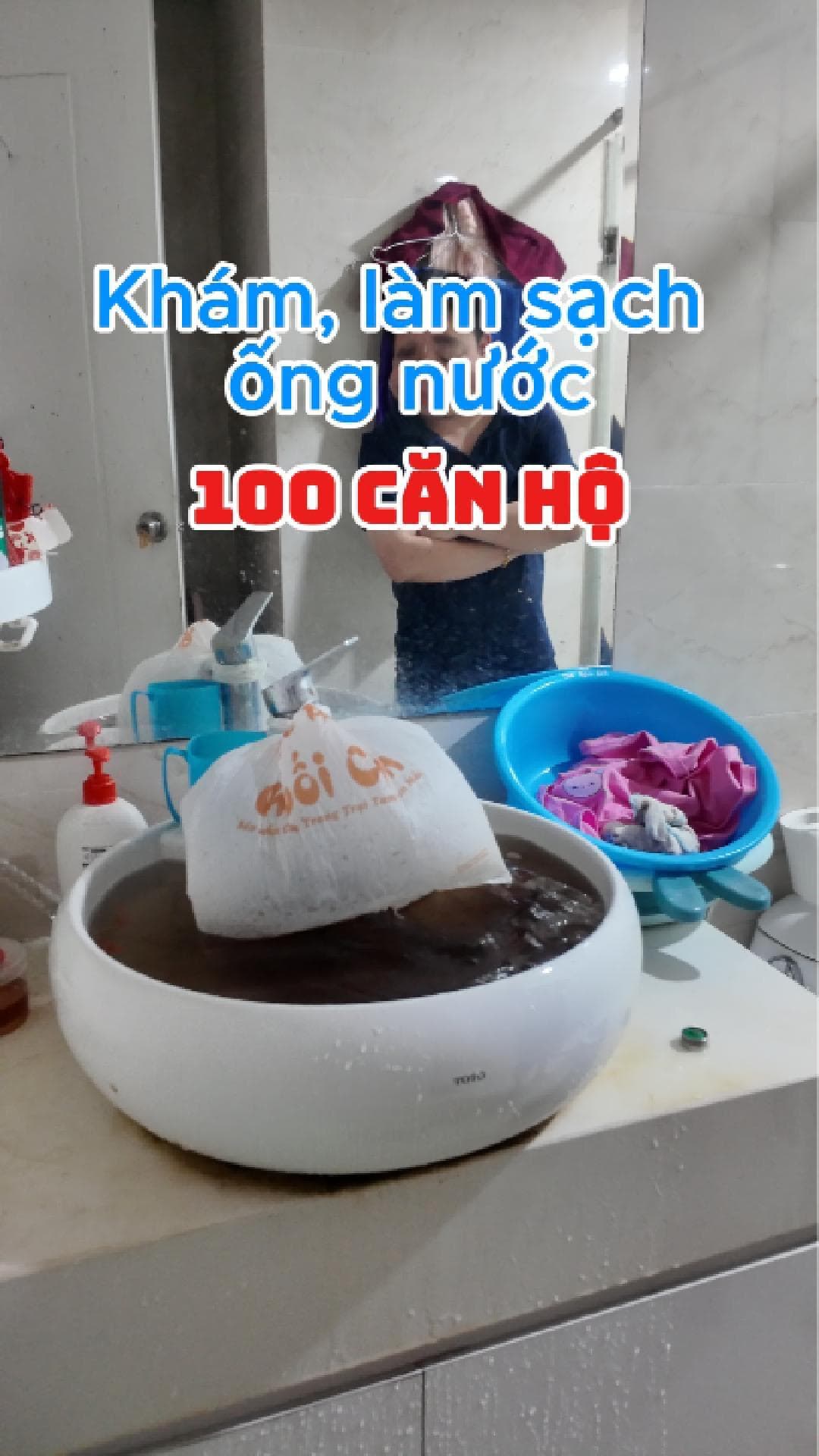 Quá trình làm sạch ống nước cho căn hộ 3