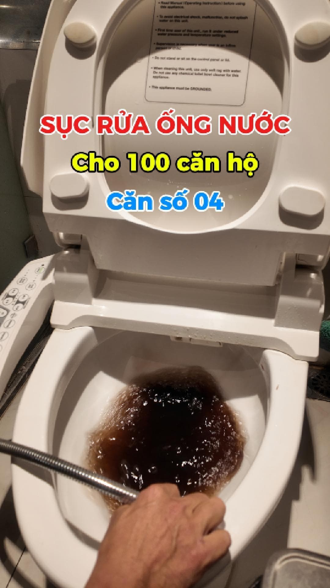 Quá trình làm sạch ống nước cho căn hộ 4