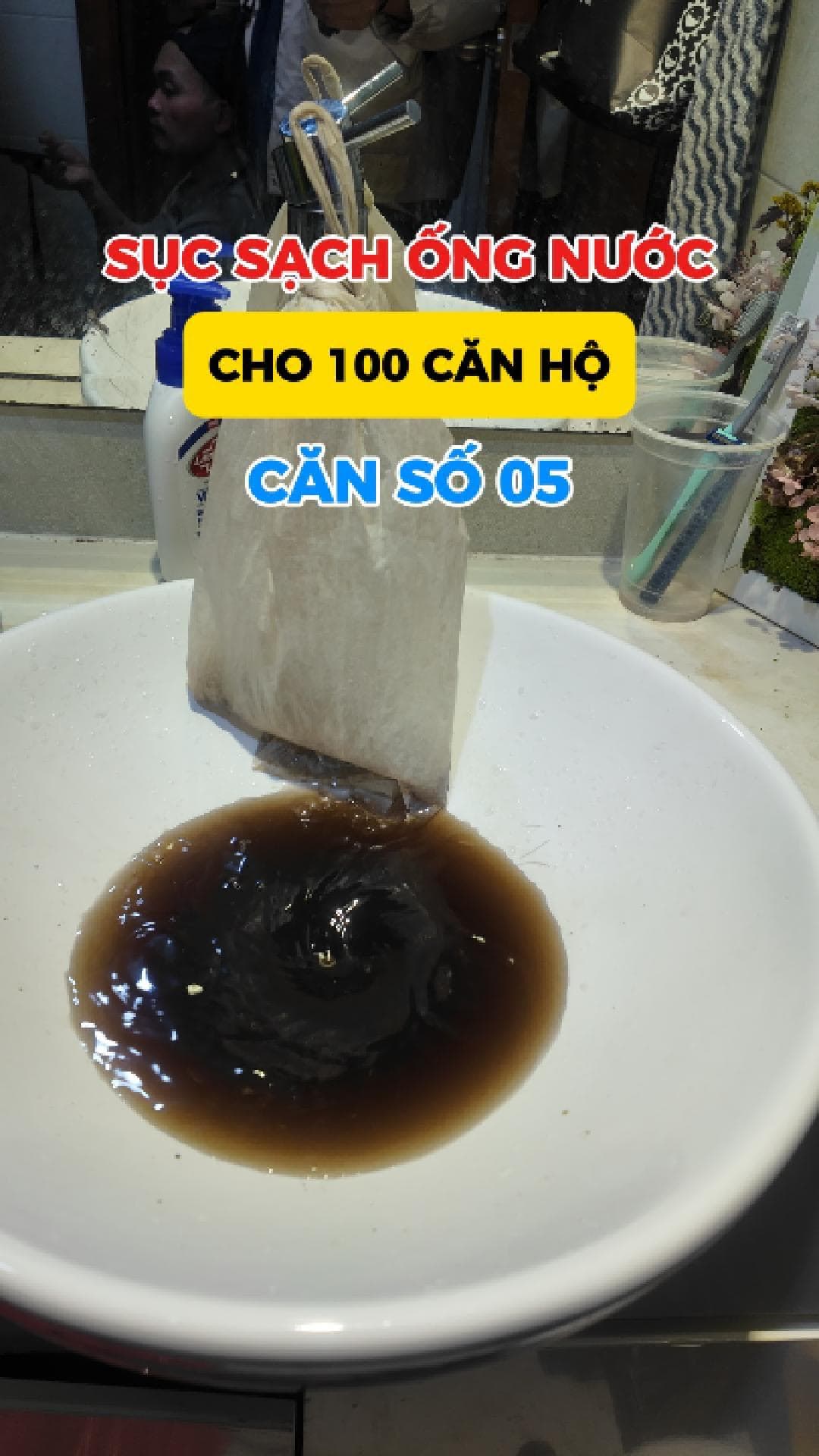 Quá trình làm sạch ống nước cho căn hộ 5