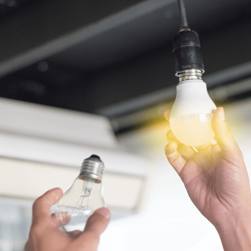 Thay thiết bị điện (bóng đèn, công tắc, ổ cắm)